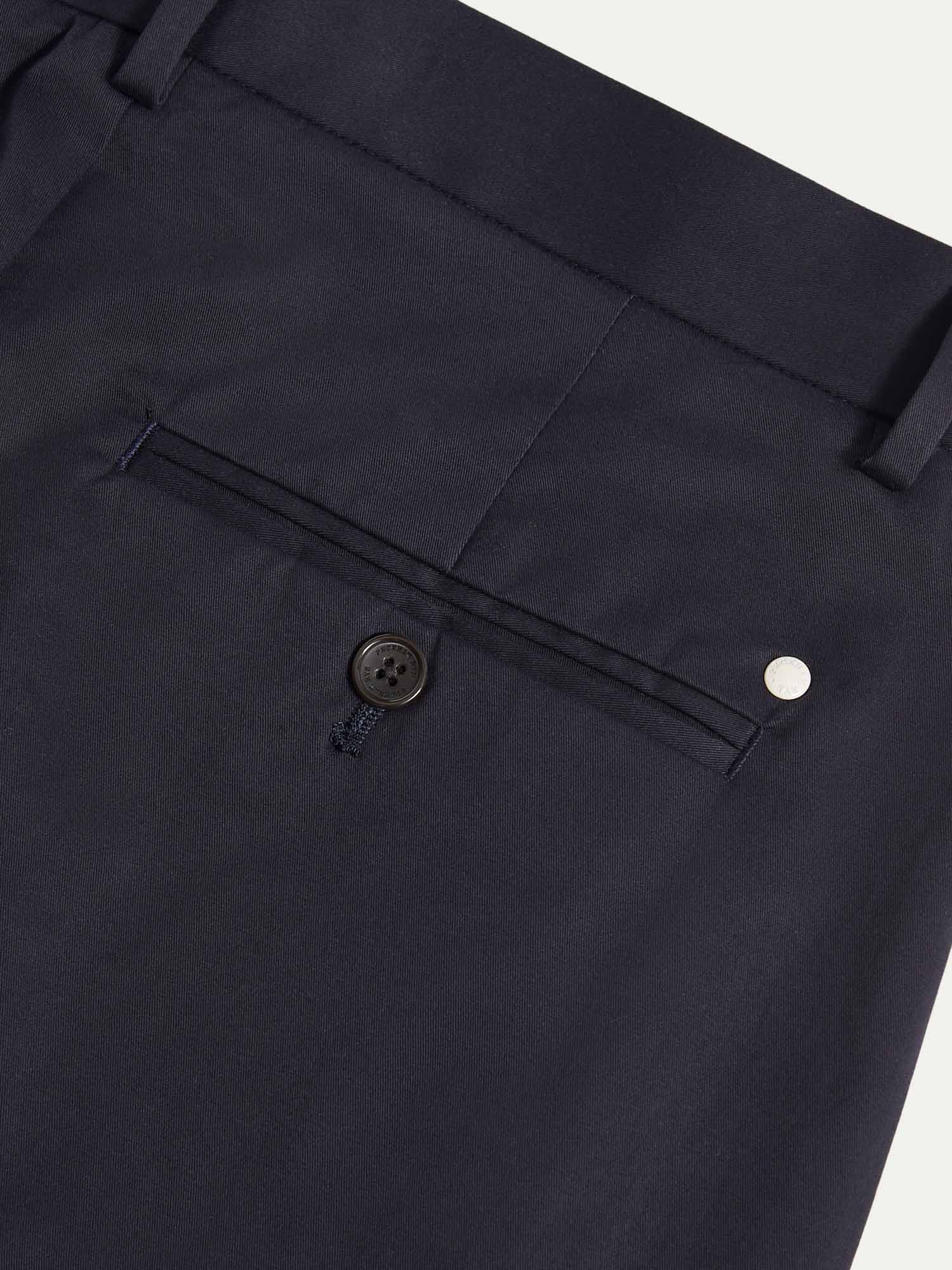 Peckham Rye Stretch Dark Sapphire Navy Cotton Trouser - Image 8