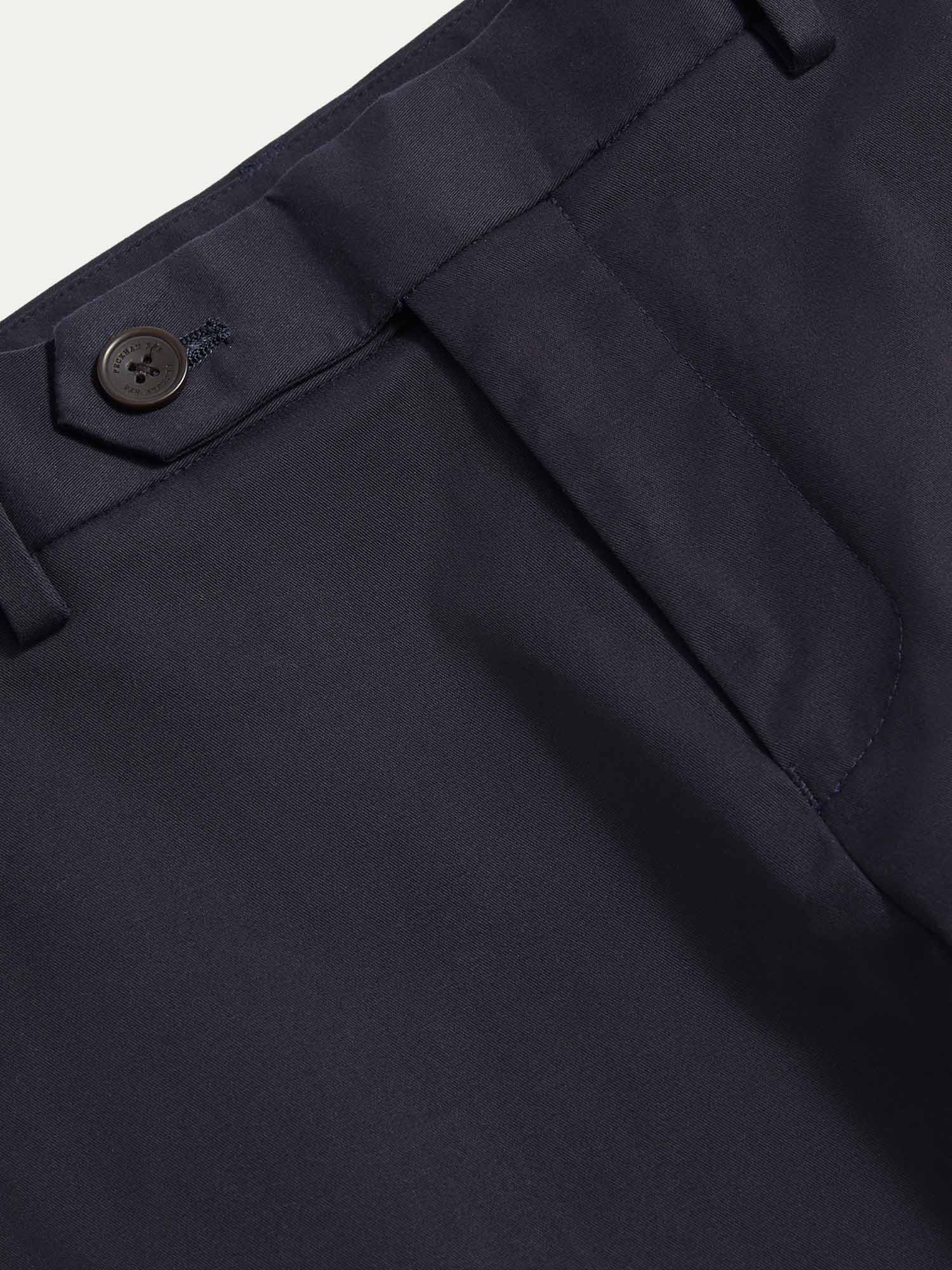 Peckham Rye Stretch Dark Sapphire Navy Cotton Trouser - Image 9