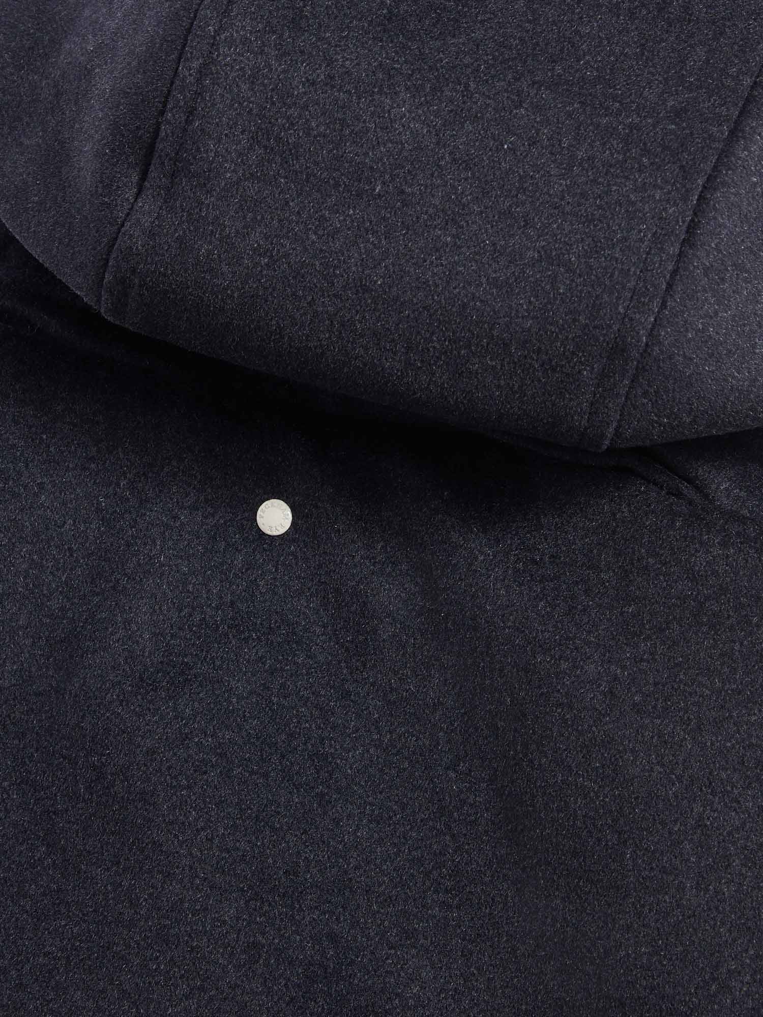 Peckham Rye Wool Blend Dark Sapphire Navy Padded Parka Jacket - Image 11