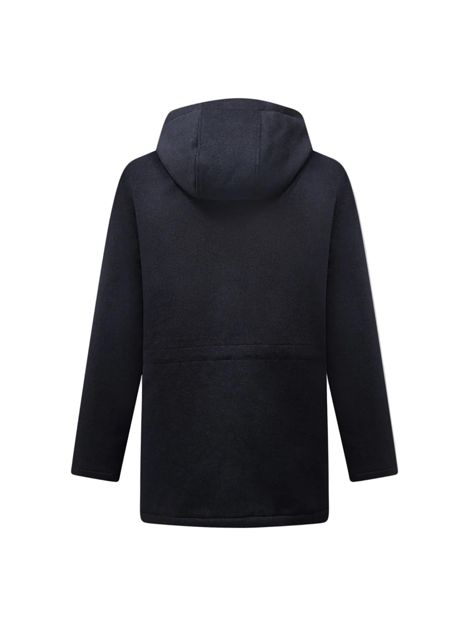 Peckham Rye Wool Blend Dark Sapphire Navy Padded Parka Jacket - Image 5