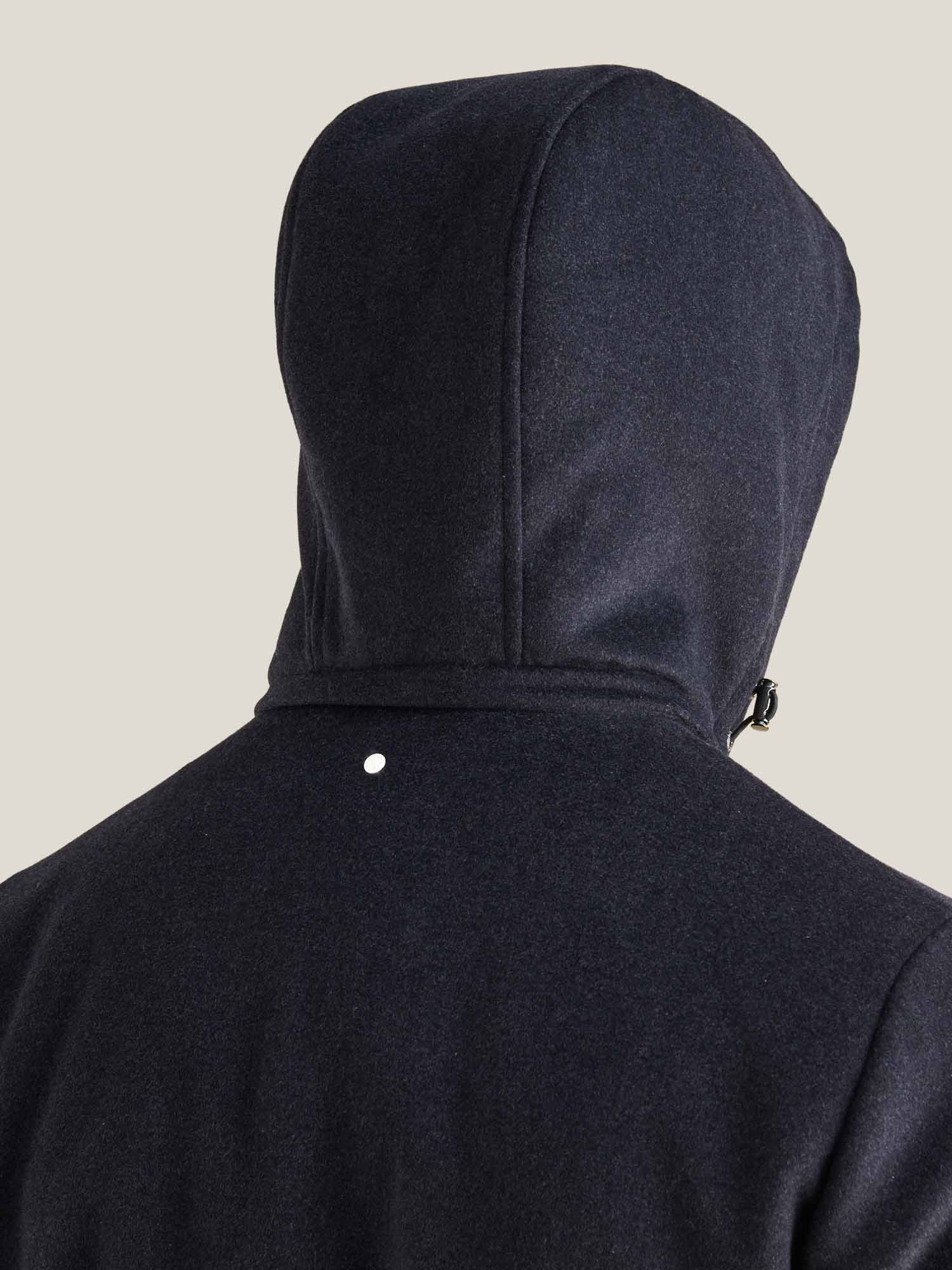 Peckham Rye Wool Blend Dark Sapphire Navy Padded Parka Jacket - Image 8