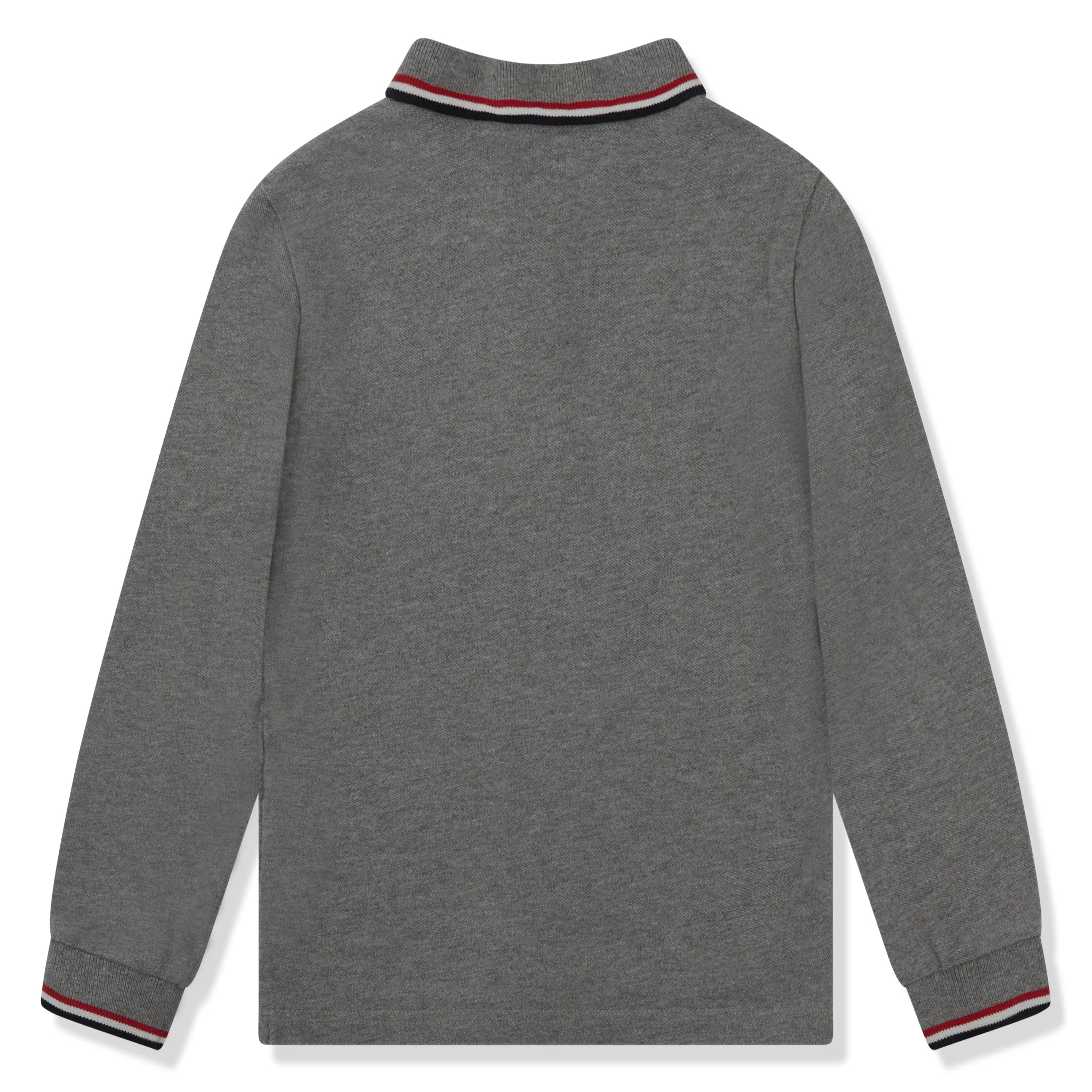 Preloved - Moncler Enfant Pique Cotton L/S Grey Polo Shirt - Image 2