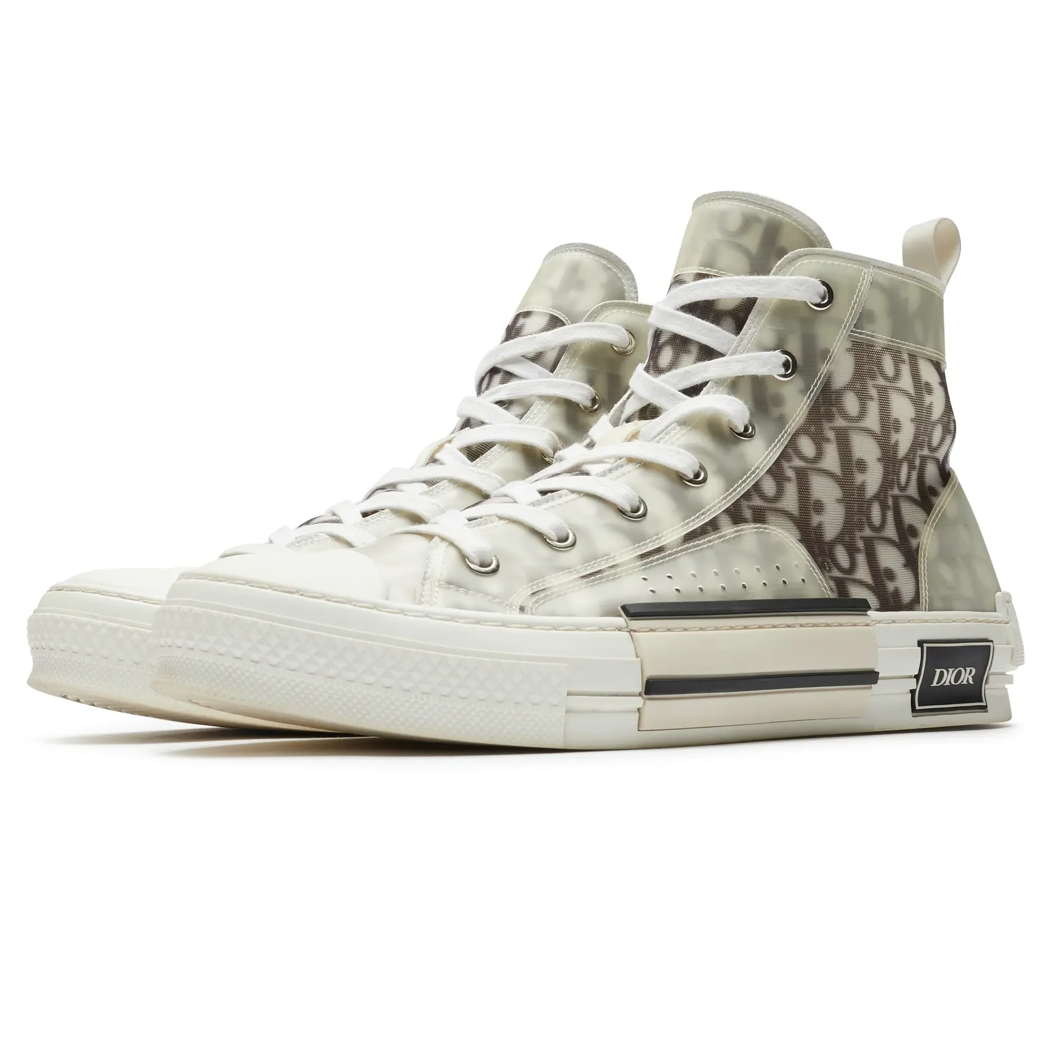 Preloved - Dior B23 Dior Oblique High White Sneaker - Image 2