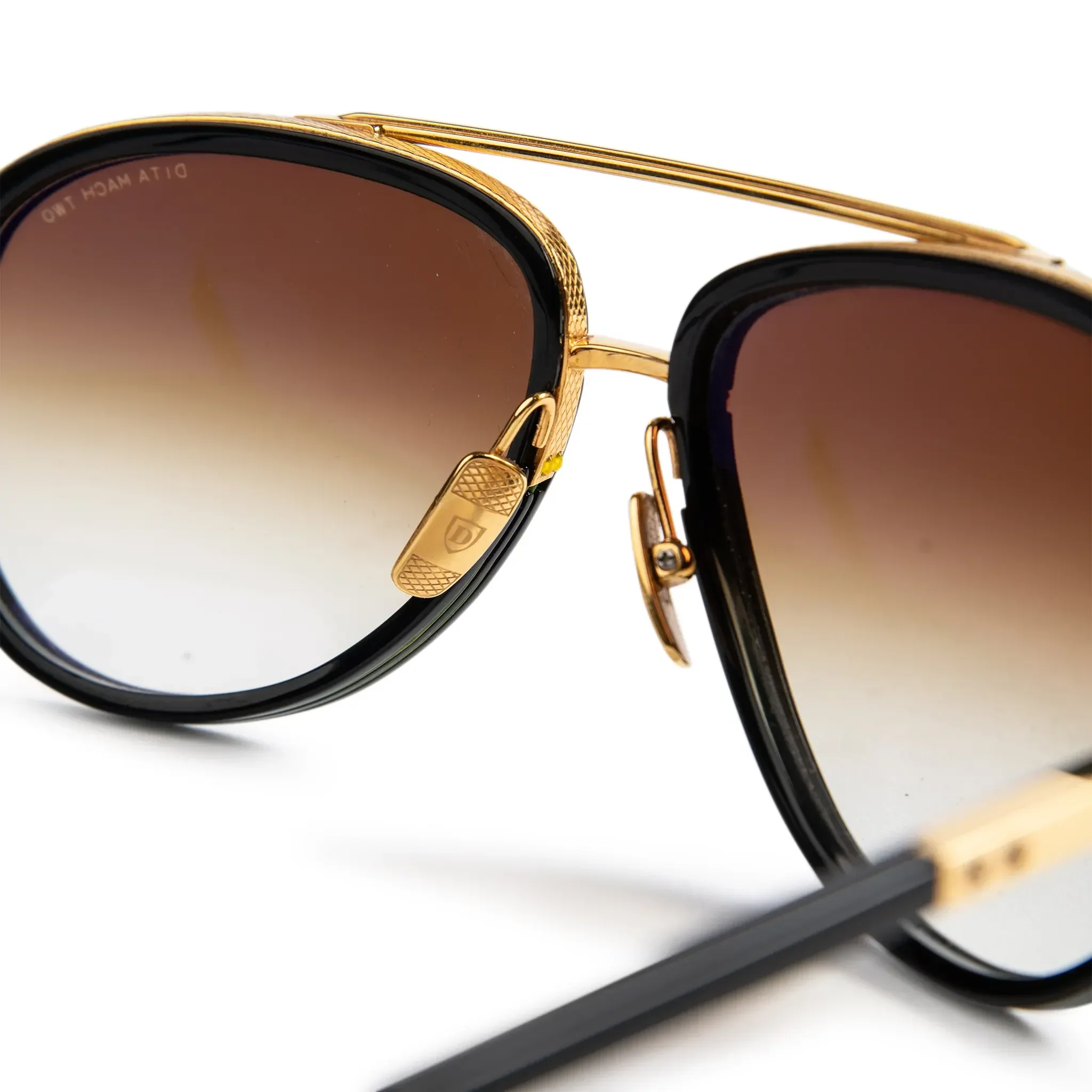 Preloved - Dita Eyewear Mach Two Black Gold Sunglasses - Image 7