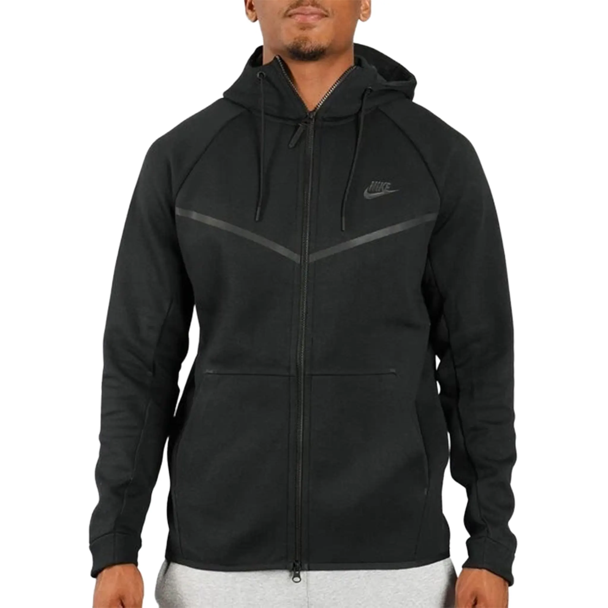 Preloved - Nike Tech Fleece Black Hoodie - Image 3