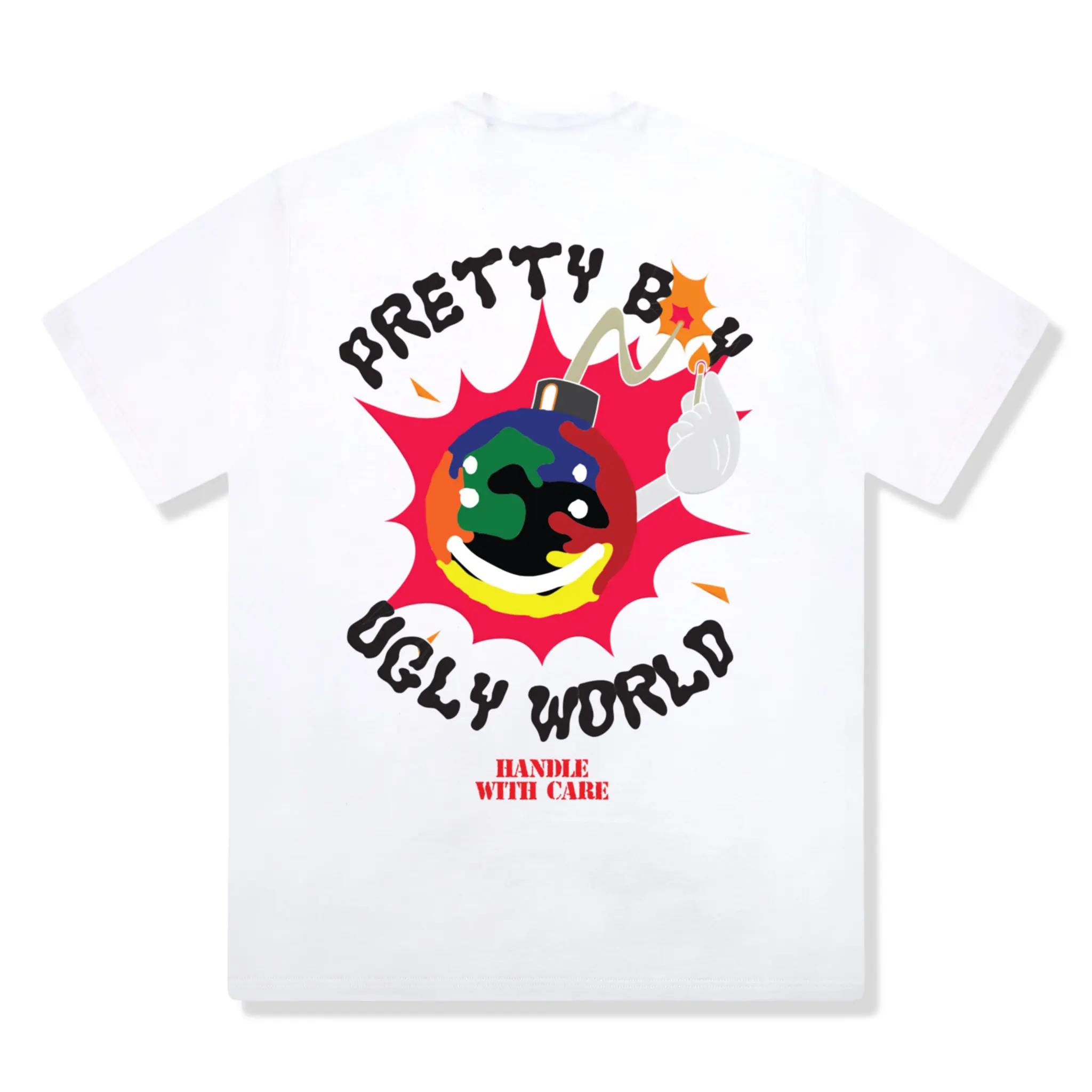 Pretty Boy Ugly World Bomb White T-Shirt - Image 2