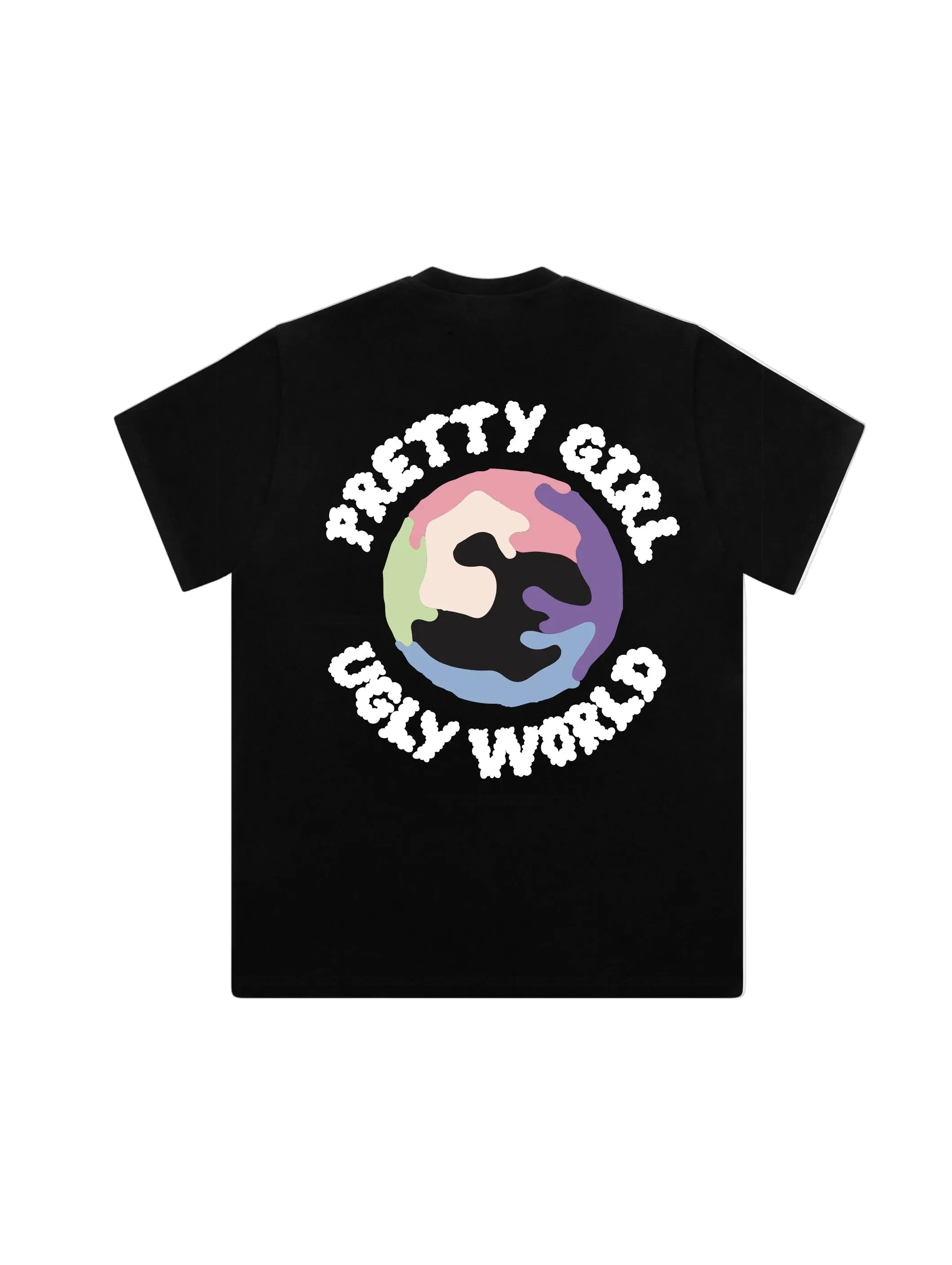 Pretty Girl Ugly World Black T-Shirt - Image 2