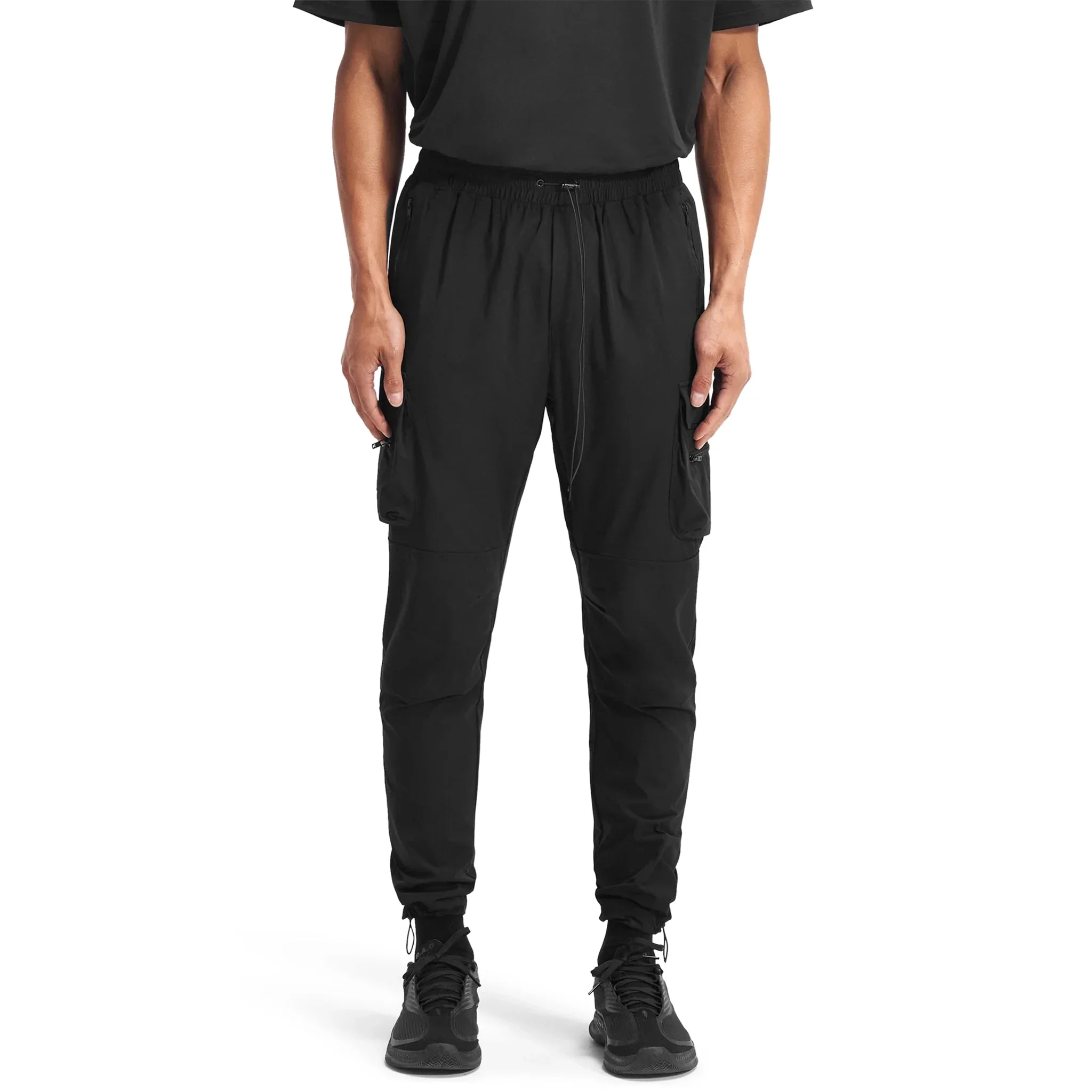 Represent 247 Black Cargo Pants - Image 4
