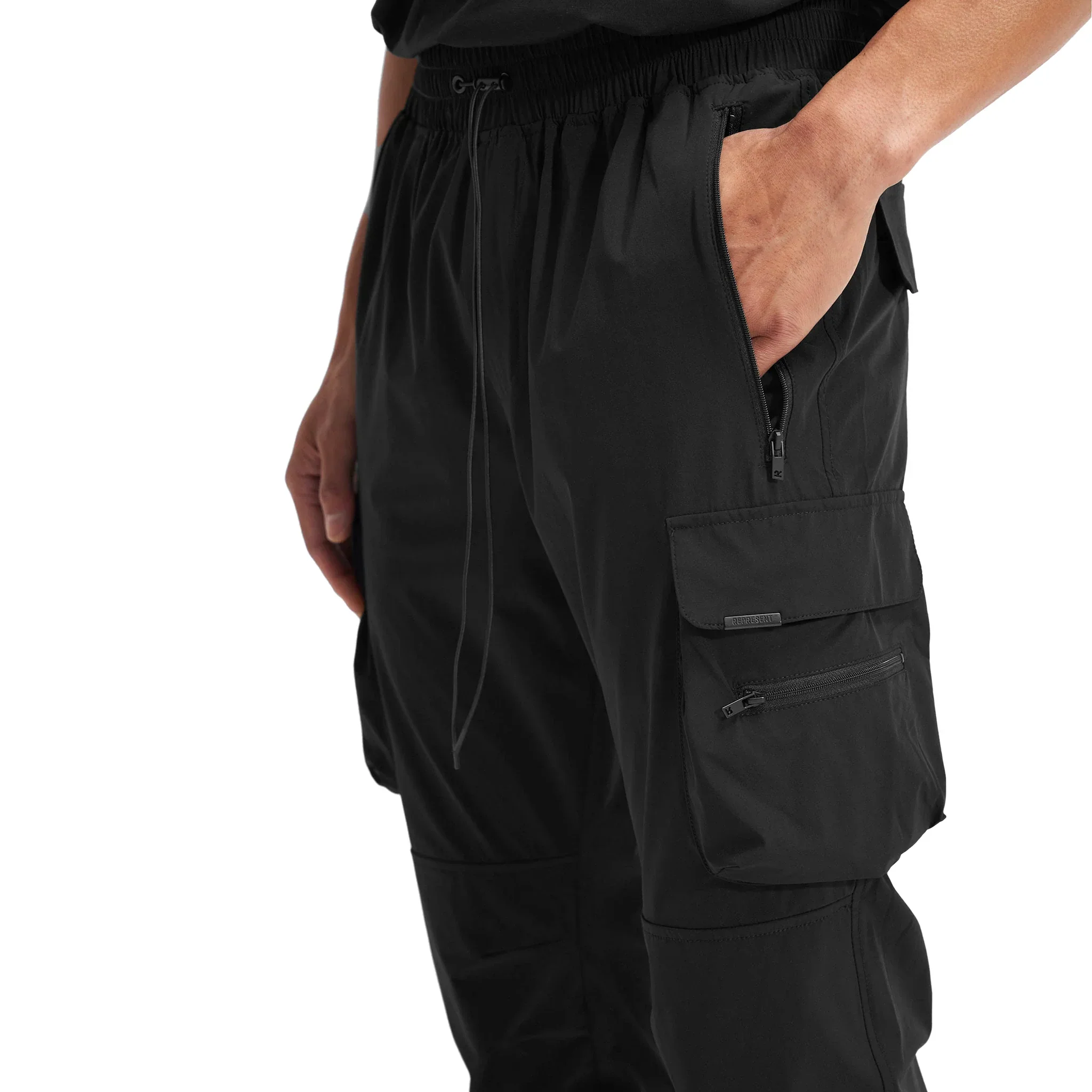 Represent 247 Black Cargo Pants - Image 5