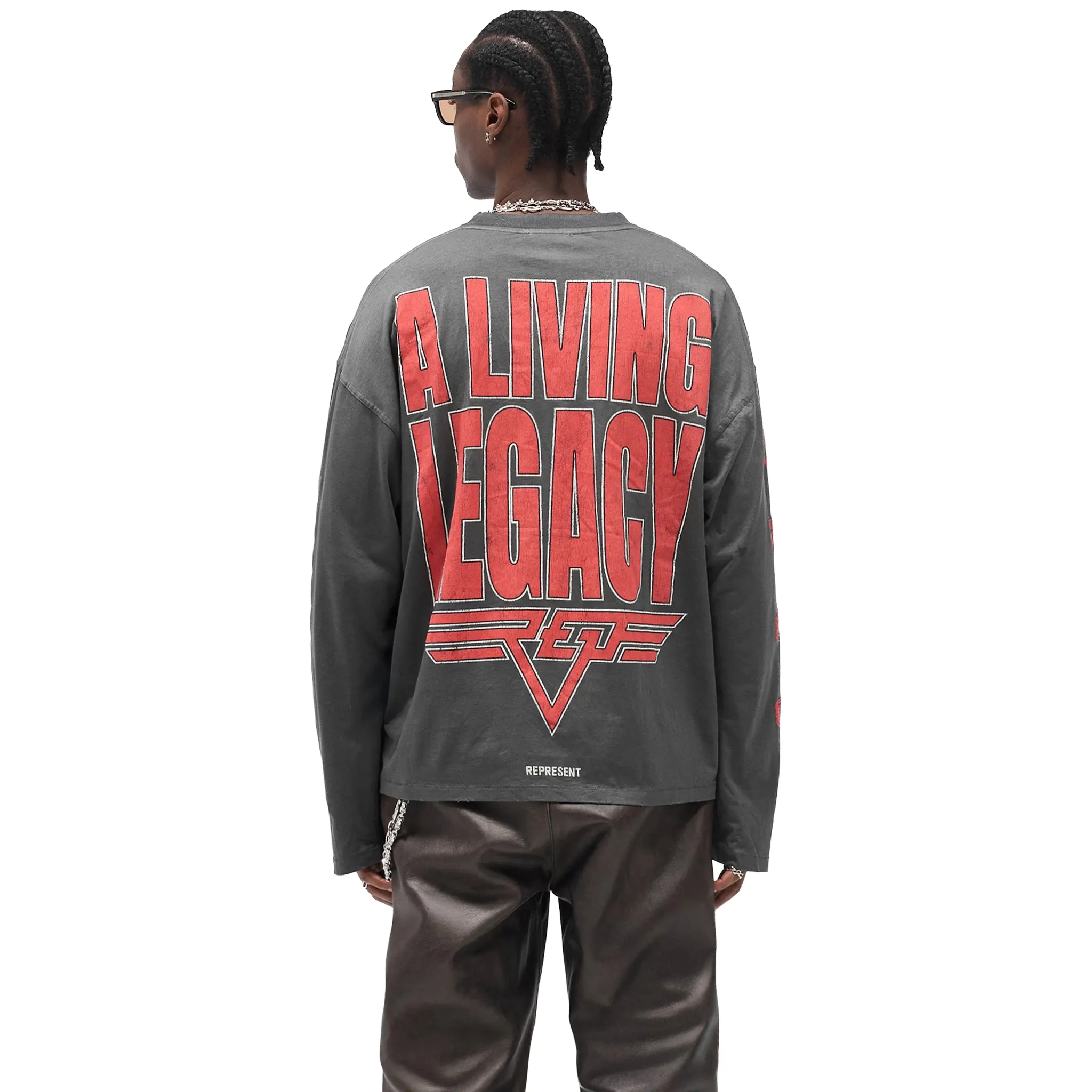 Represent Legacy Tour Reversible L/S Grey T Shirt - Image 5