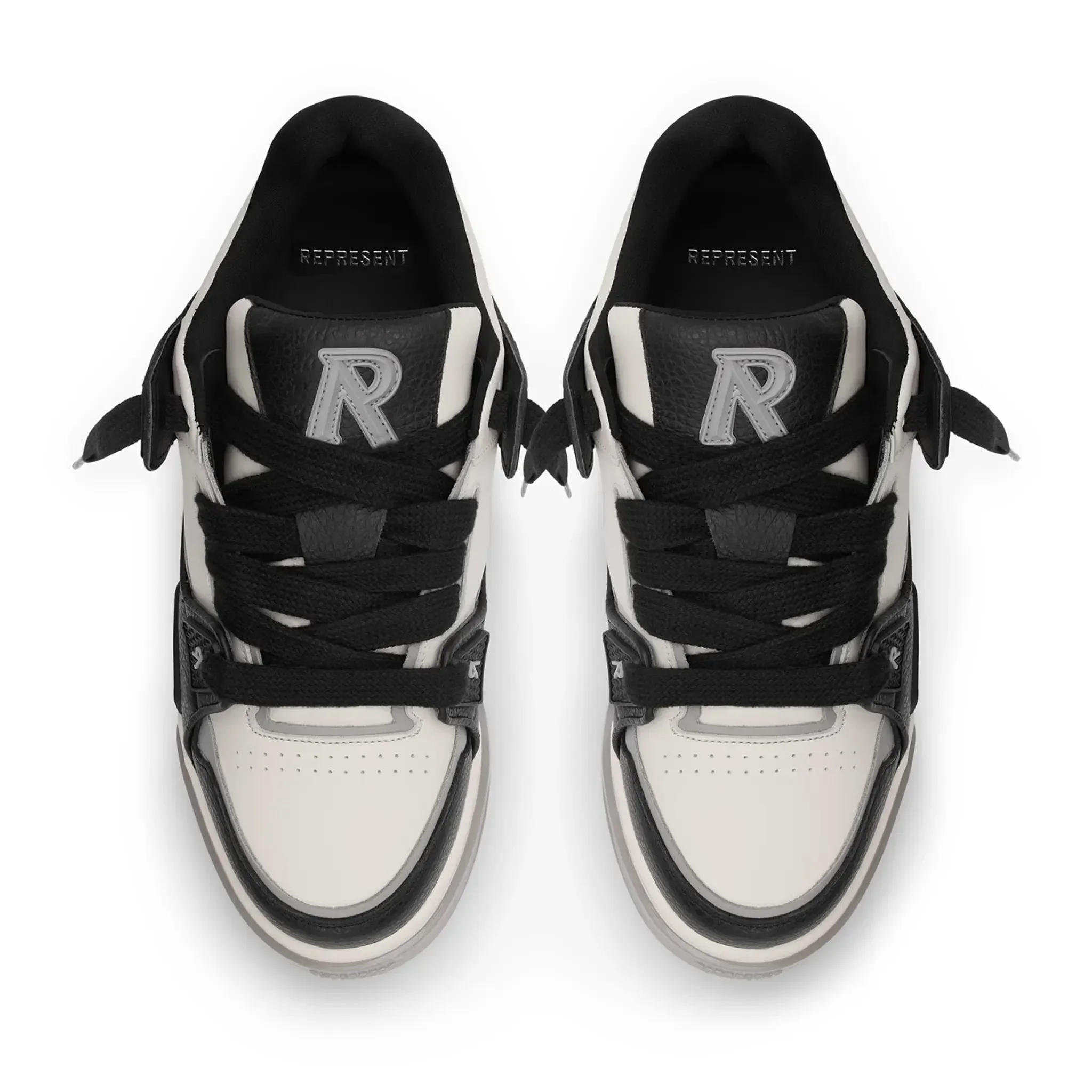Represent Studio Black Vintage White Sneakers - Image 3