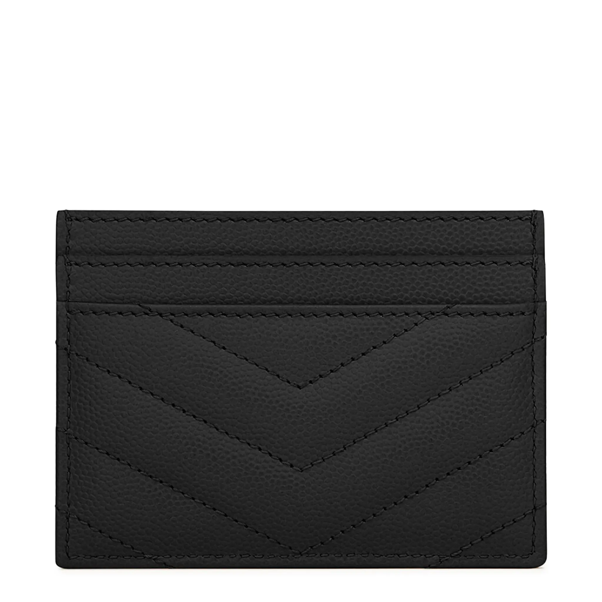 Saint Laurent Cassandre Matelassé Black Card Case - Image 2