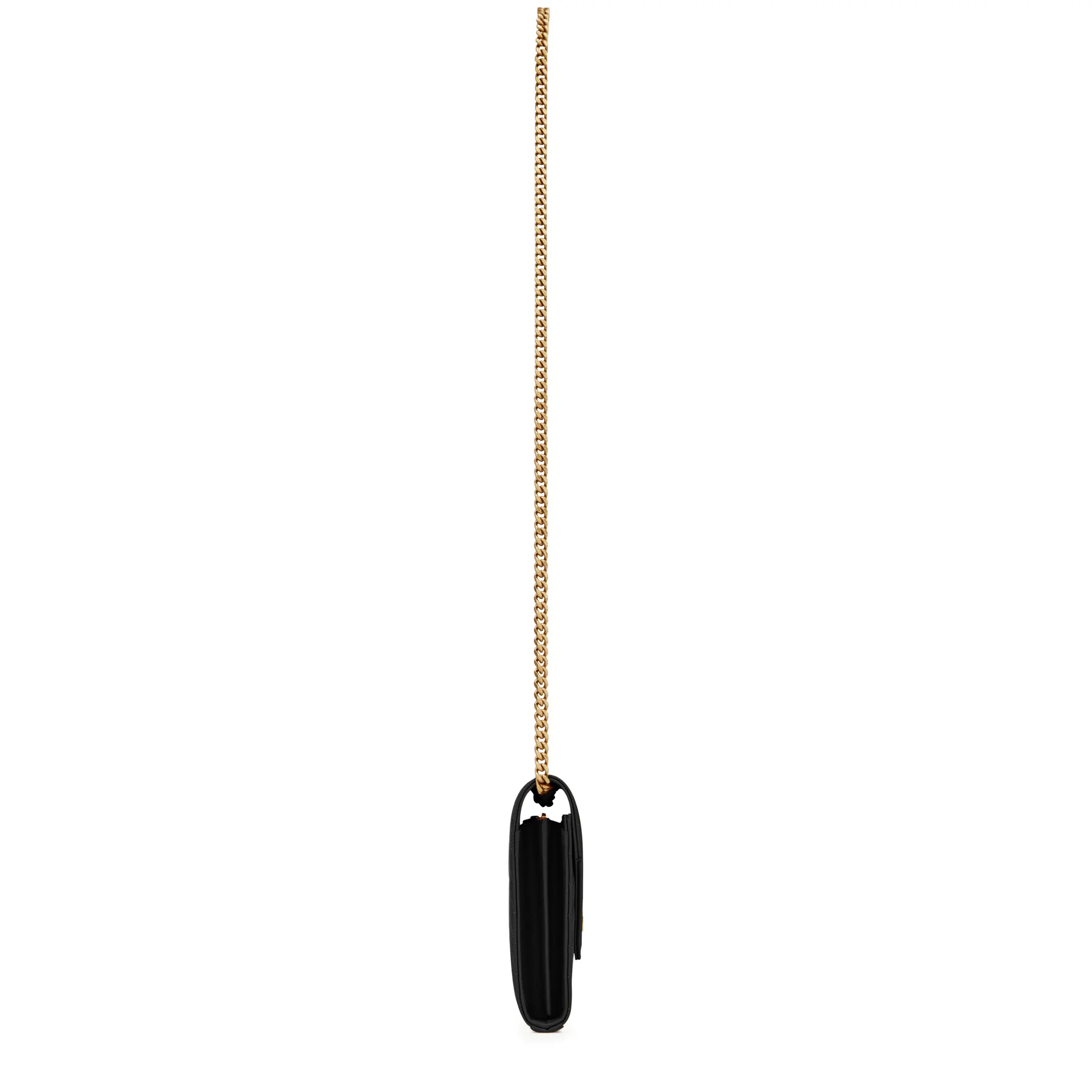 Saint Laurent Monogram Envelope Black Gold Crossbody Bag - Image 3
