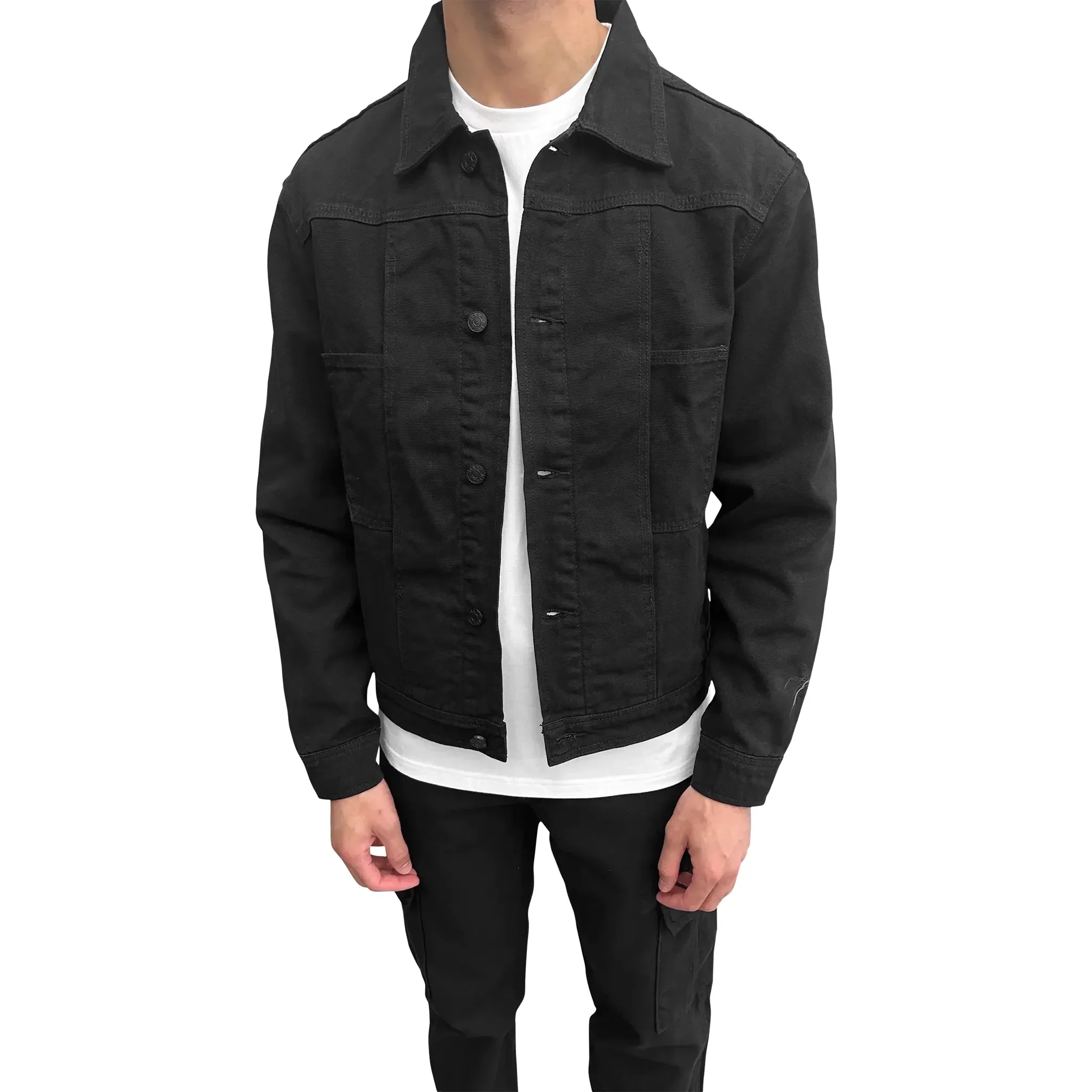 SIARR Black Denim Jacket & Cargo Pants - Image 4