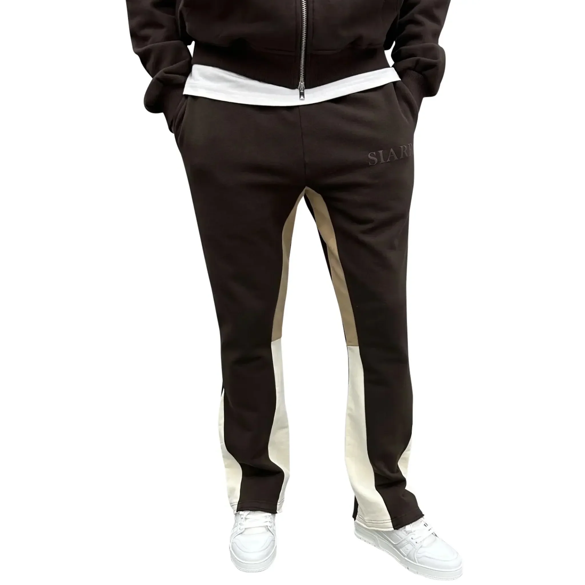 SIARR Brown Flared Joggers - Image 3