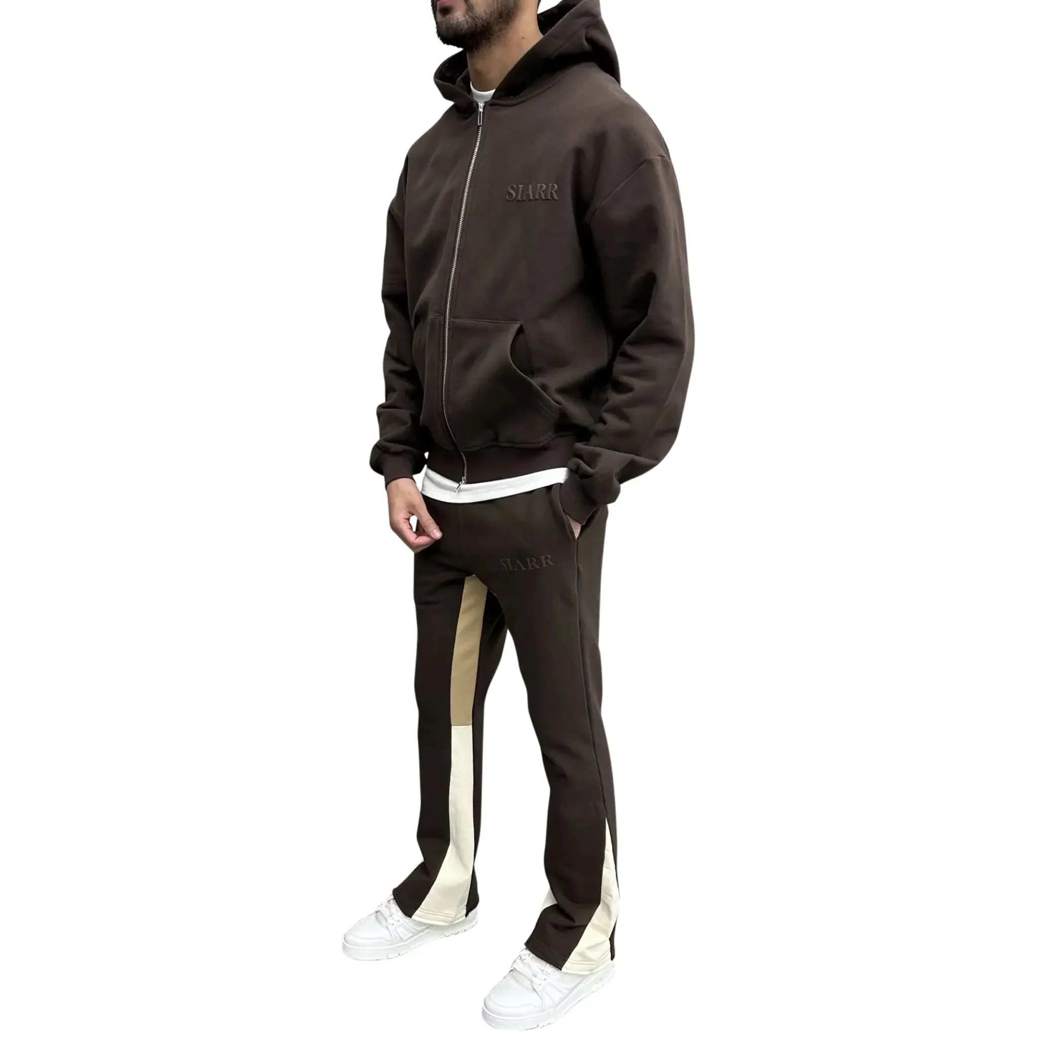 SIARR Brown Flared Joggers - Image 4