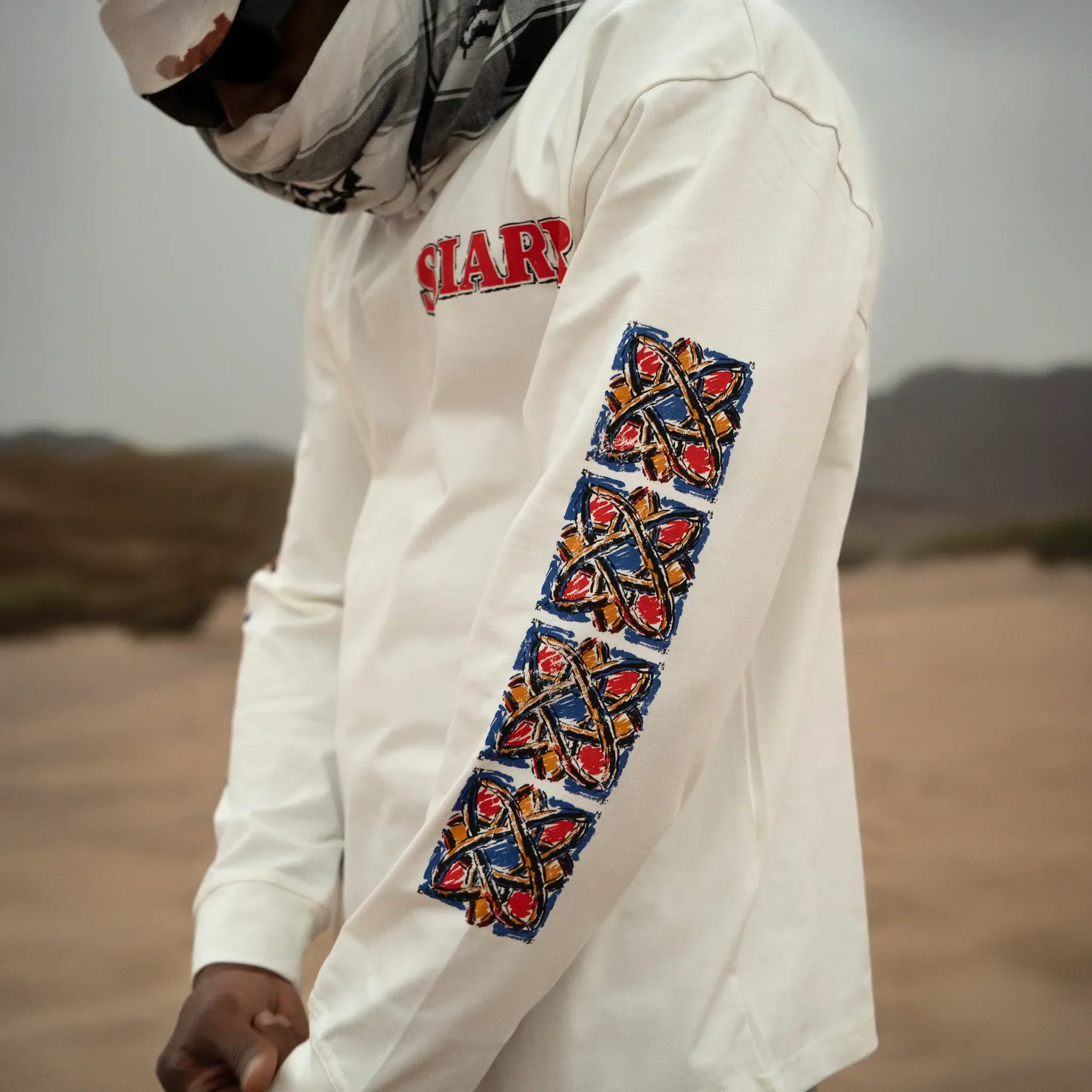 SIARR Floral L/S Off-White T-Shirt - Image 6
