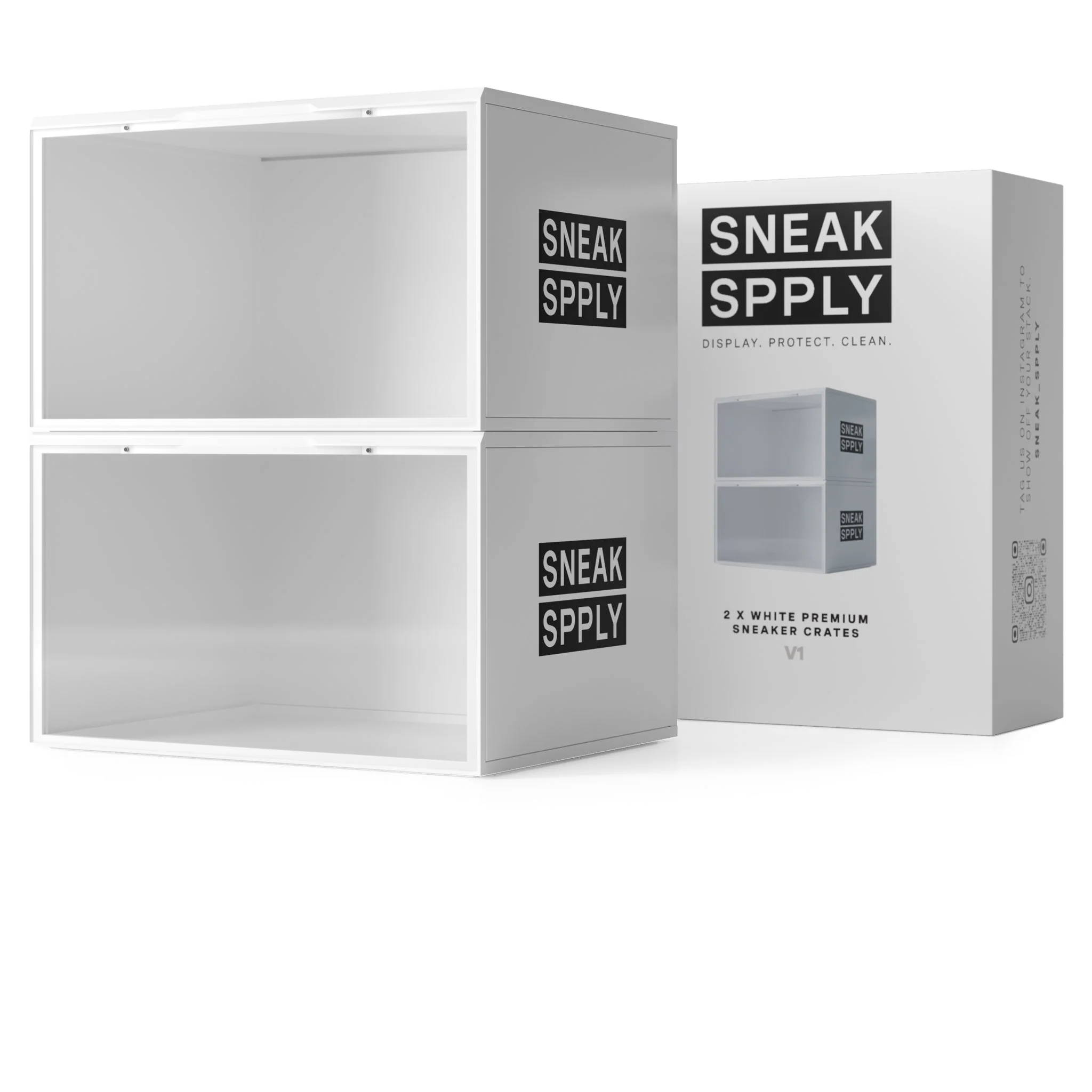 Sneak Spply Stack V1 Storage Crate White (2 Pack) - Image 2