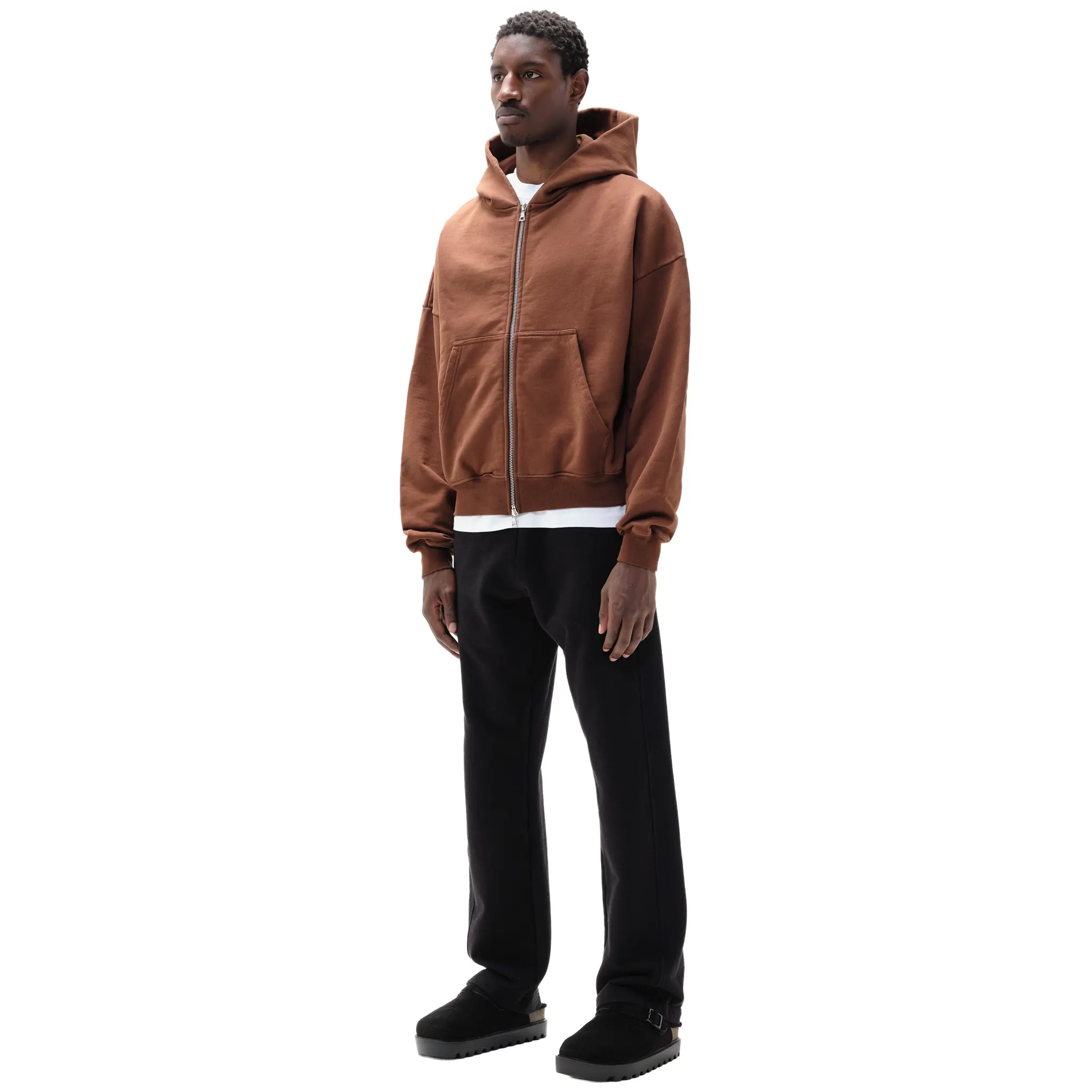 Summit Heavyweight Brown Zip-Up Hoodie - Image 7