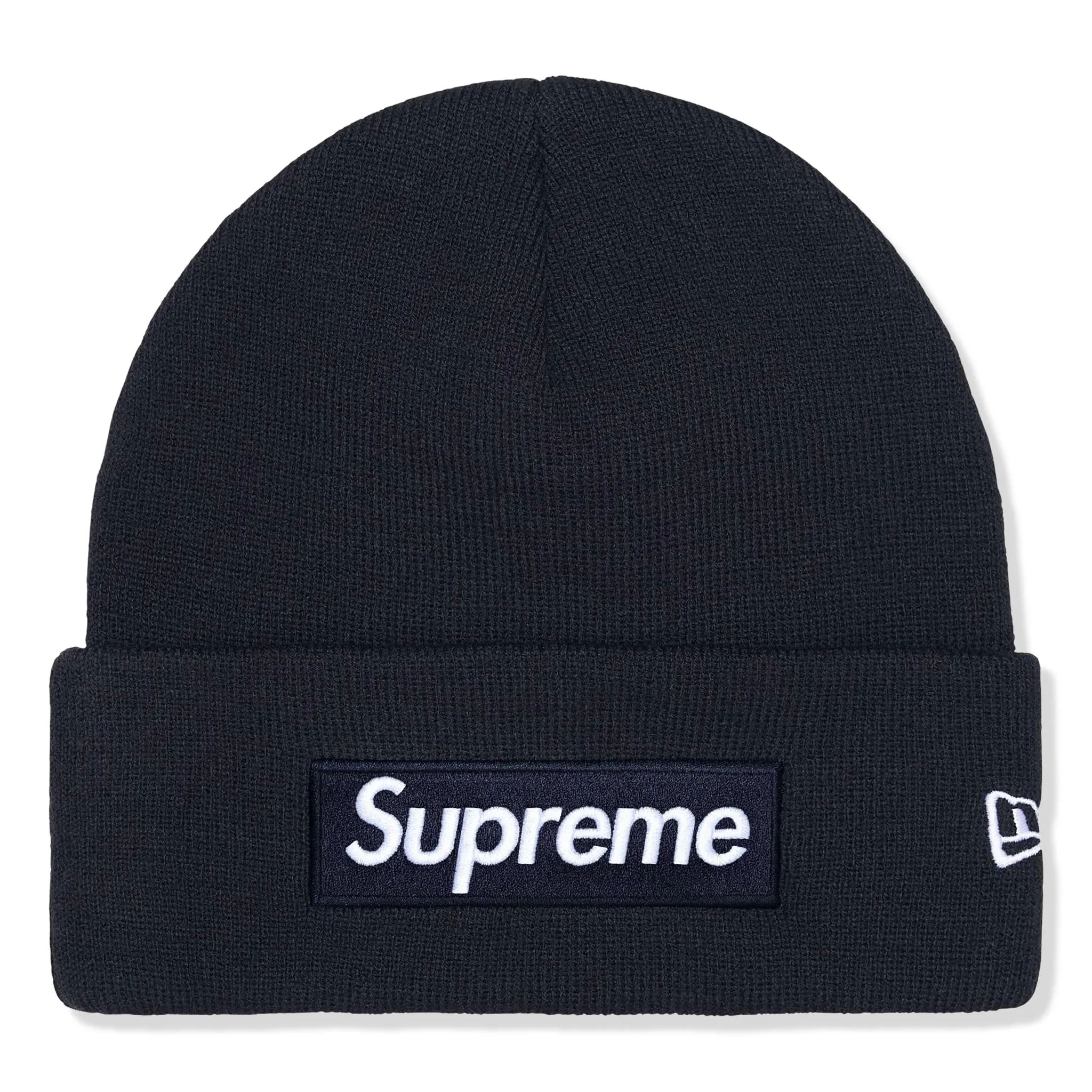 Supreme New Era Box Logo Navy Beanie (FW25)