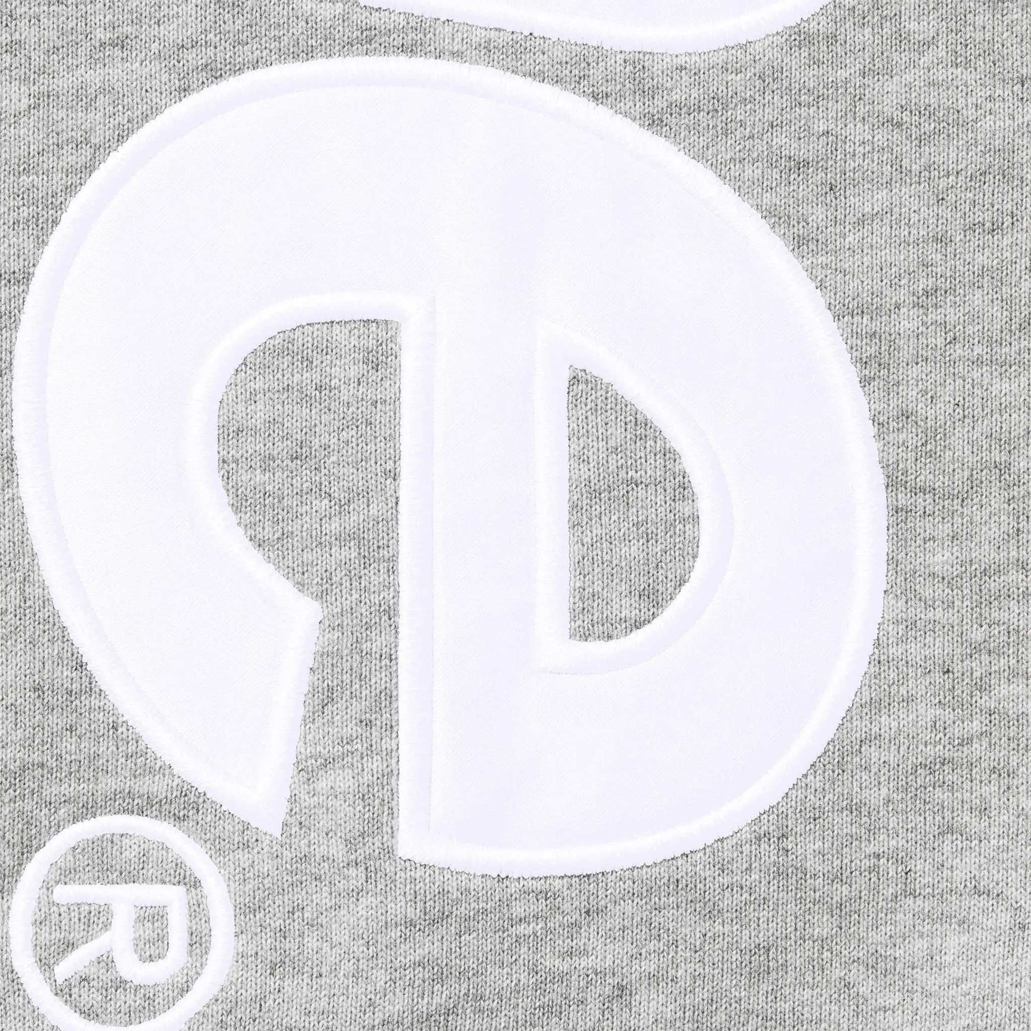 Supreme Satin Applique Heather Grey Sweatpants (FW25) - Image 3