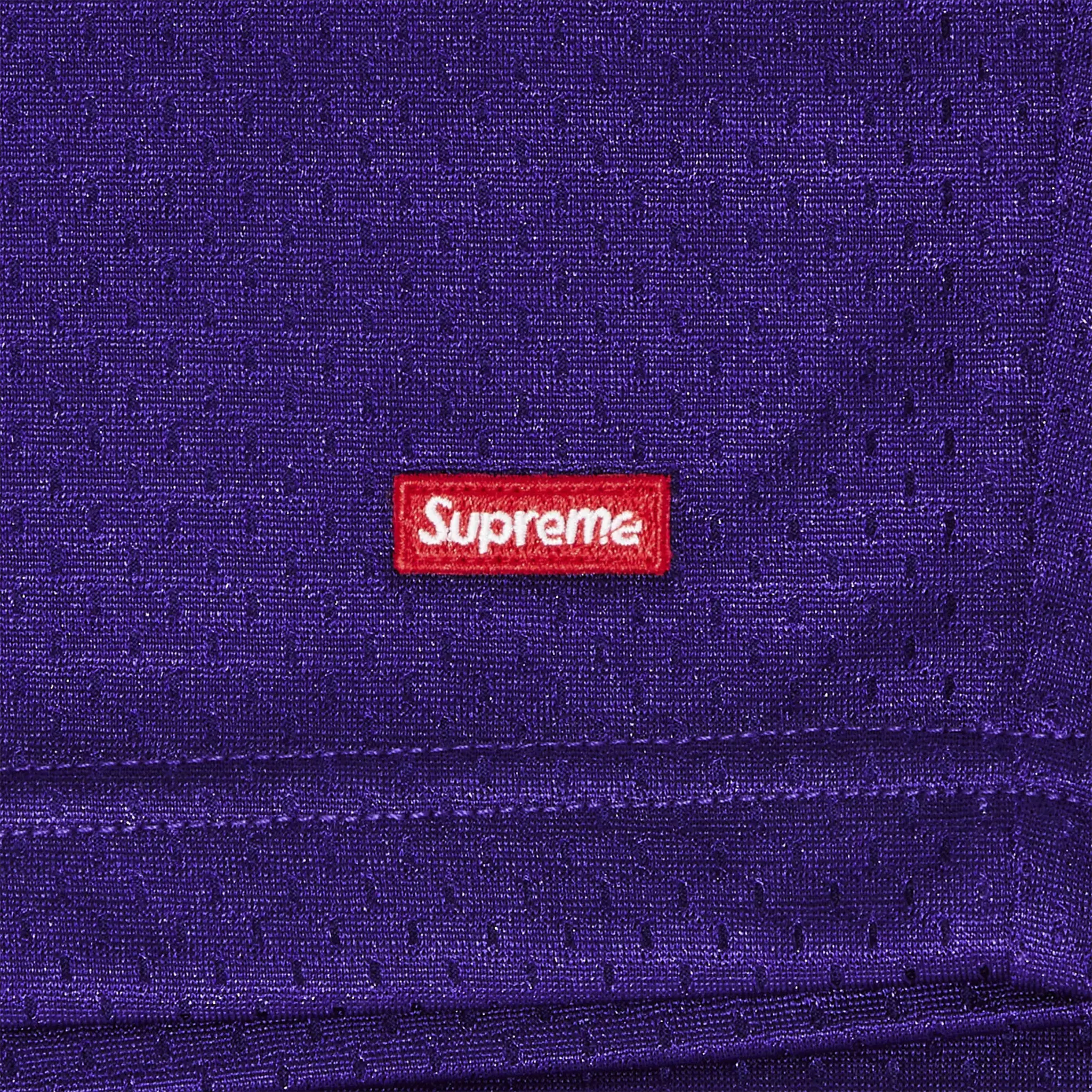 Supreme Small Box Baggy Mesh Purple Shorts (SS25) - Image 3