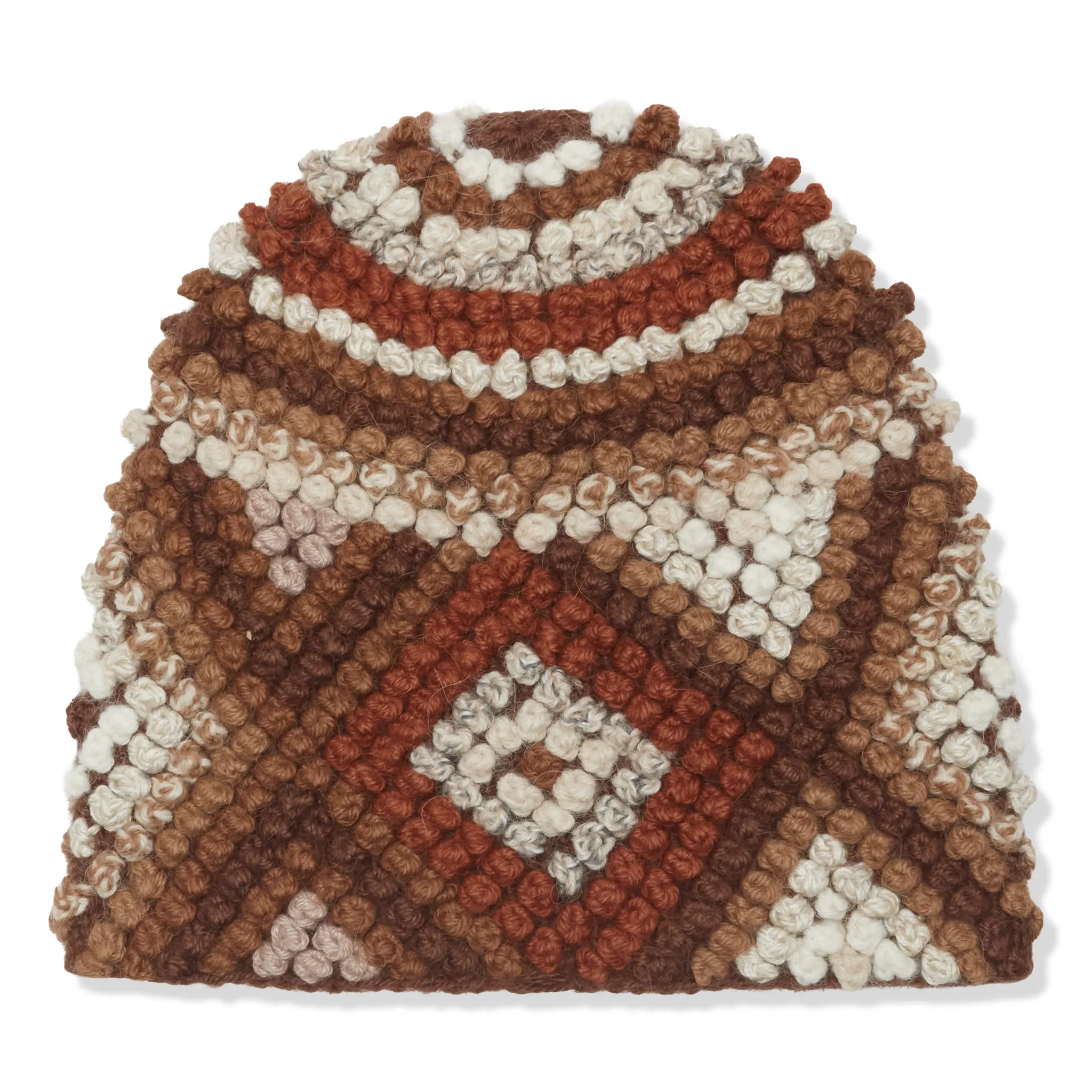 Supreme Textured Knit Brown Beanie (FW25) - Image 2