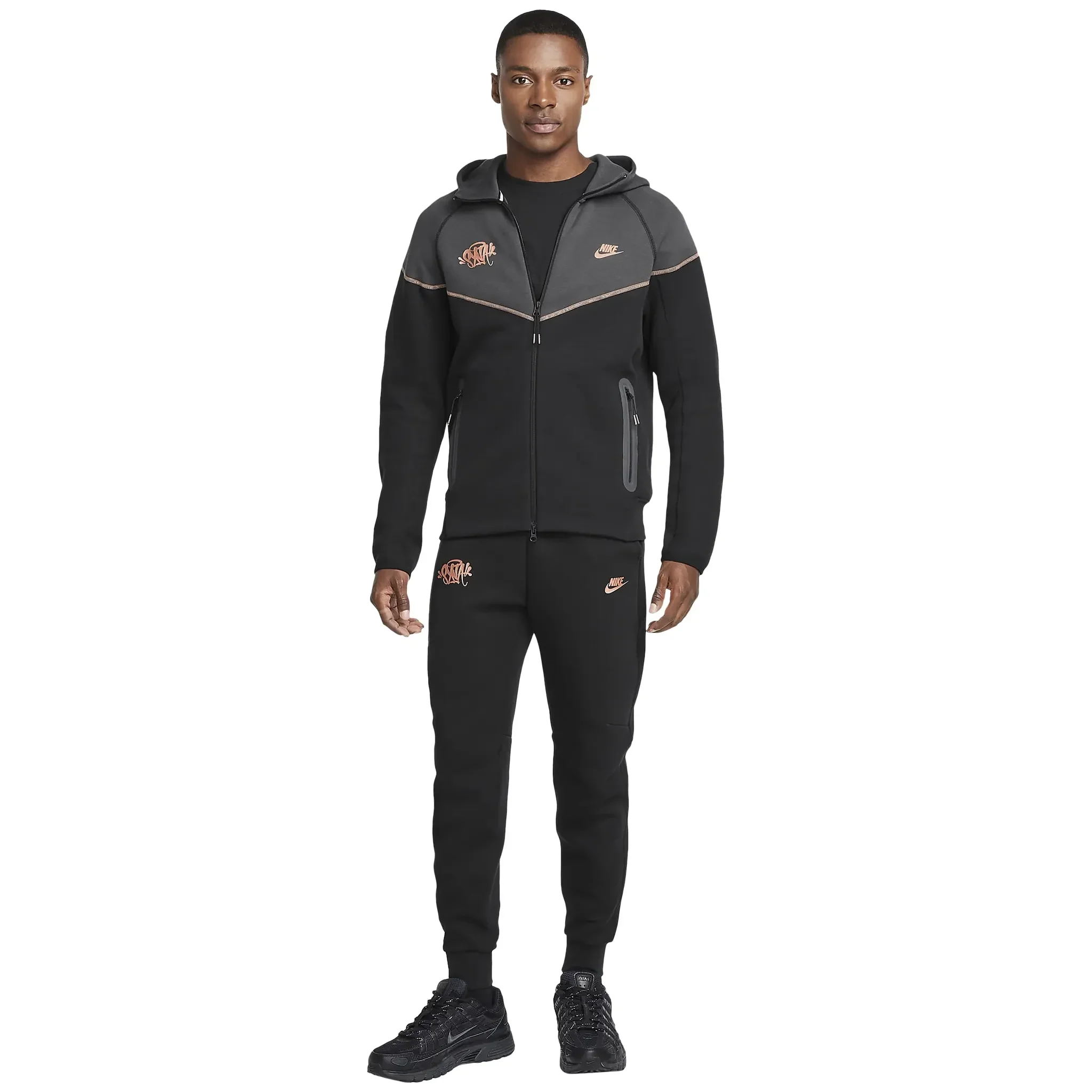 Syna World x Nike Central Cee Tech Fleece Black Sweatpants - Image 4