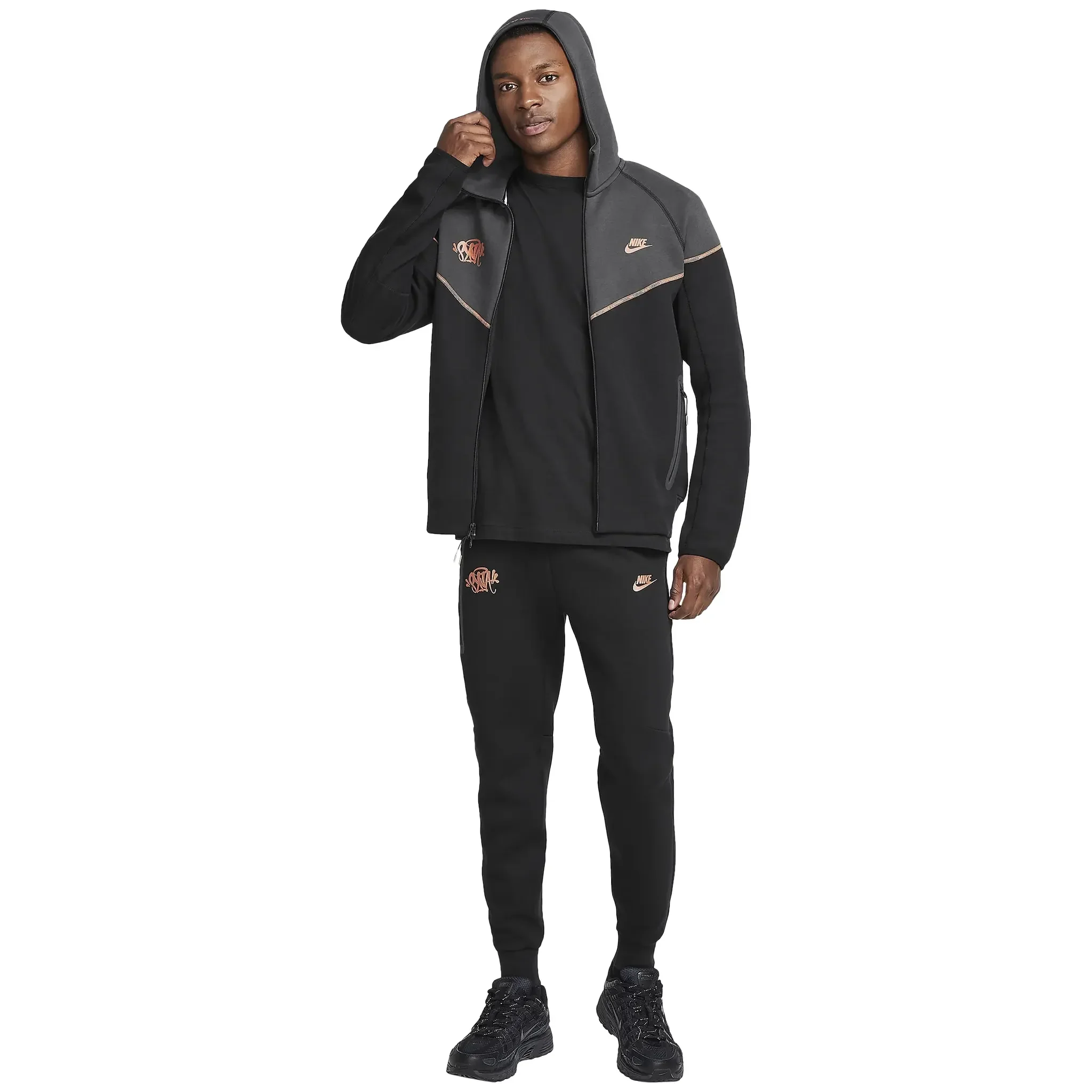 Syna World x Nike Central Cee Tech Fleece Black Tracksuit - Image 7