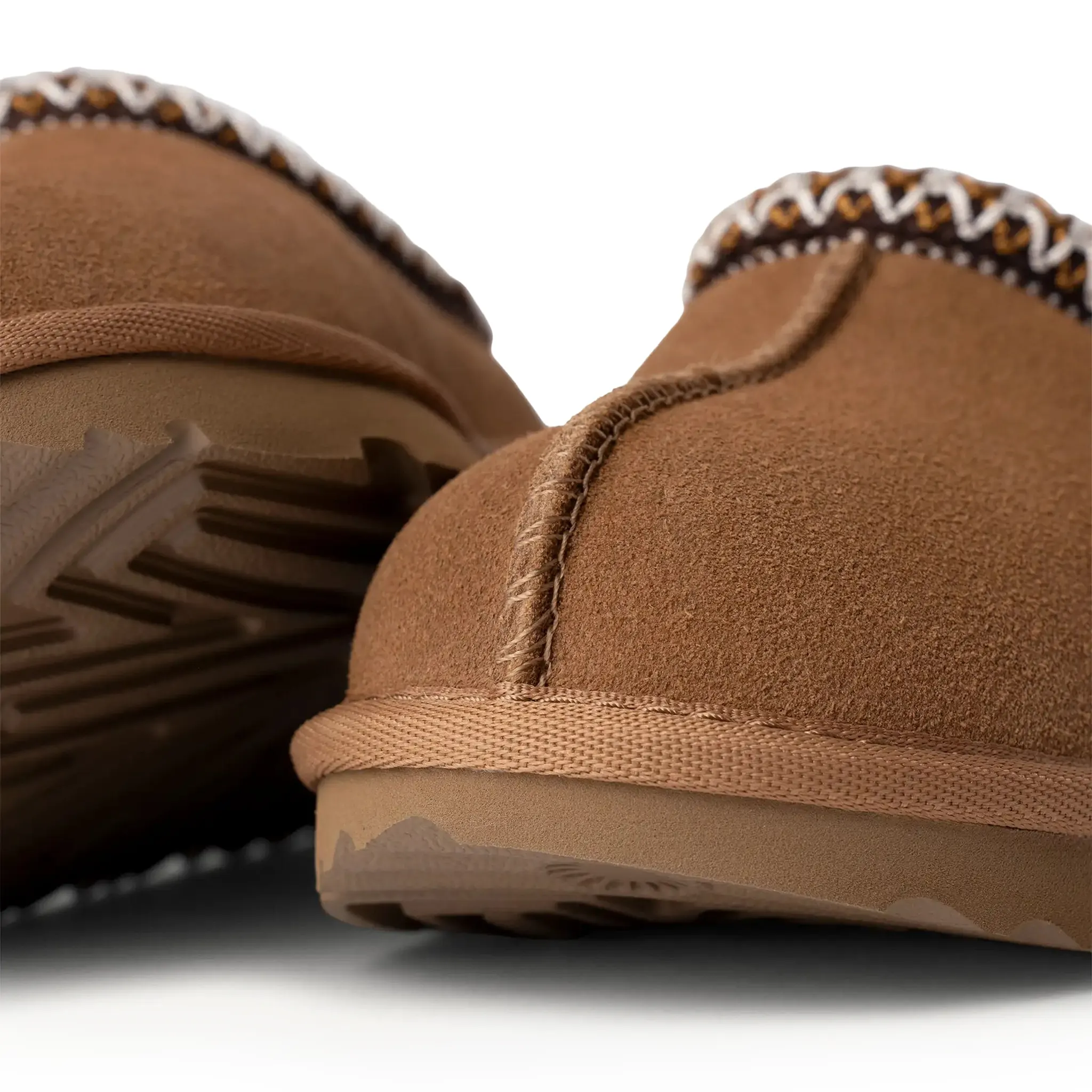 UGG Tasman II Kids Suede Chestnut Slippers - Image 3