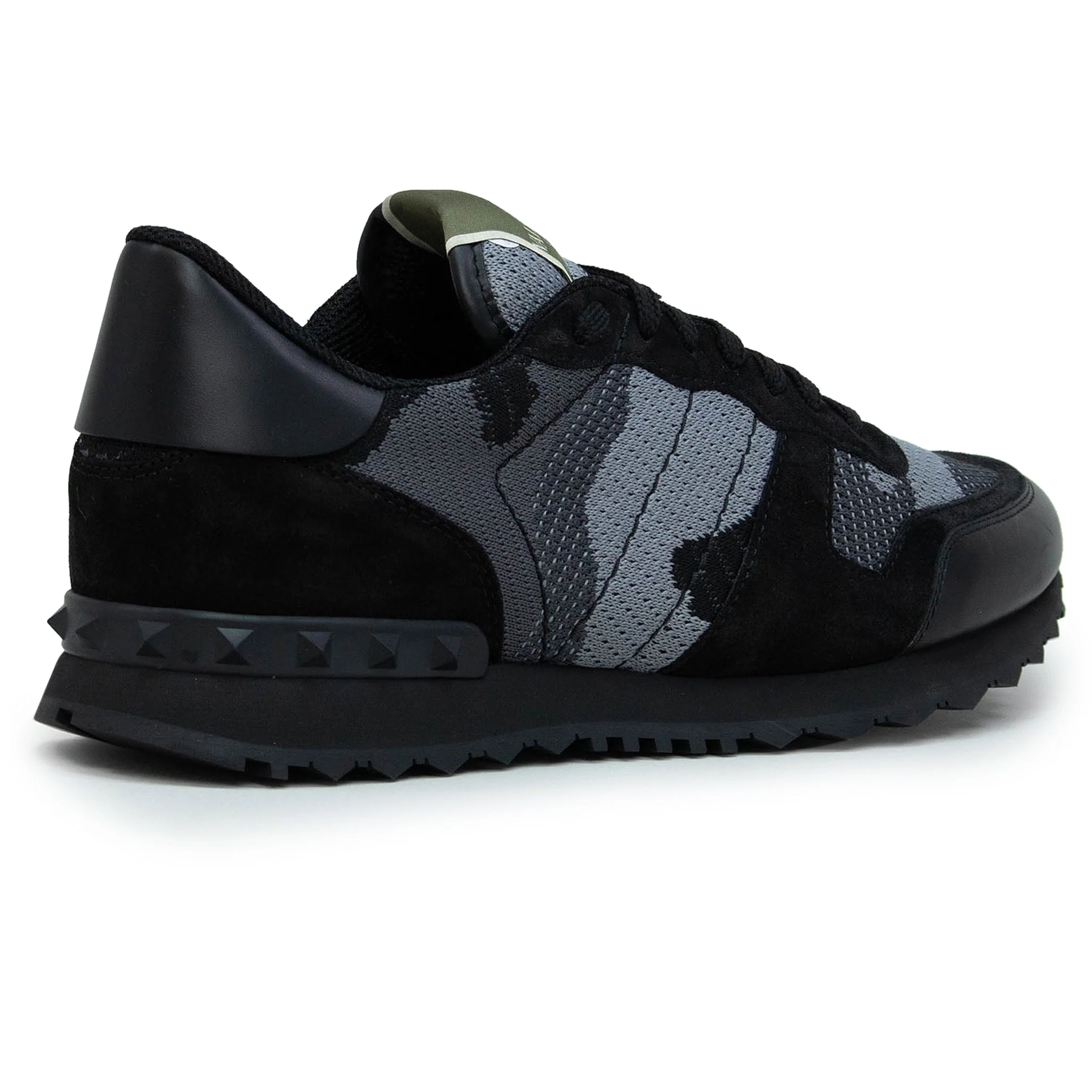 Valentino Rockrunner Camouflage Black Mesh Sneaker - Image 3